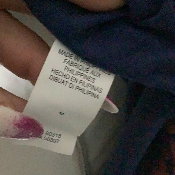 Lucky Brand NEW - Sz M - lightweight long sleeve shirt keyhole rounded hem - Picture 8 of 9